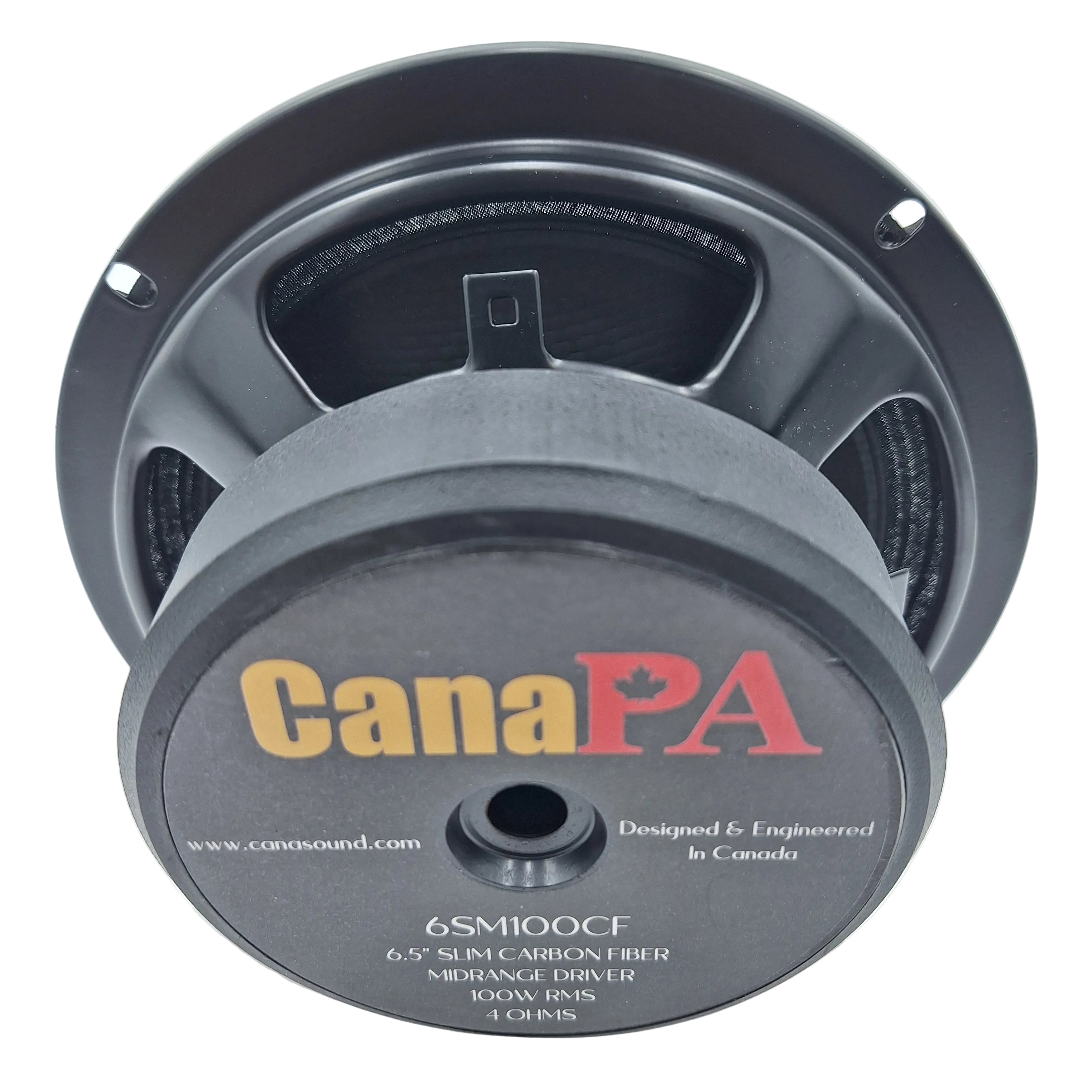CanaPA 6SM100CF 6.5" Shallow Mount 100W RMS Carbon Fiber Speaker (PAIR)