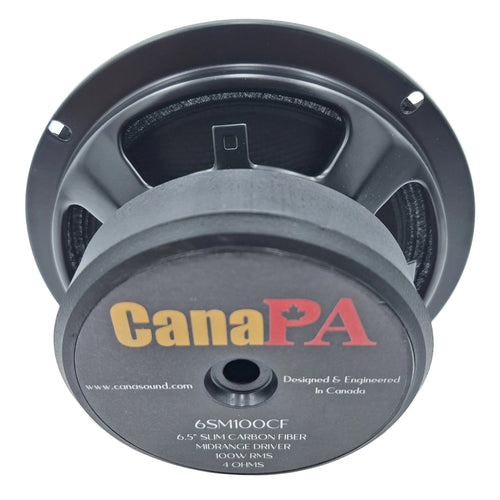 CanaPA 6SM100CF 6.5" Shallow Mount 100W RMS Carbon Fiber Speaker (PAIR)
