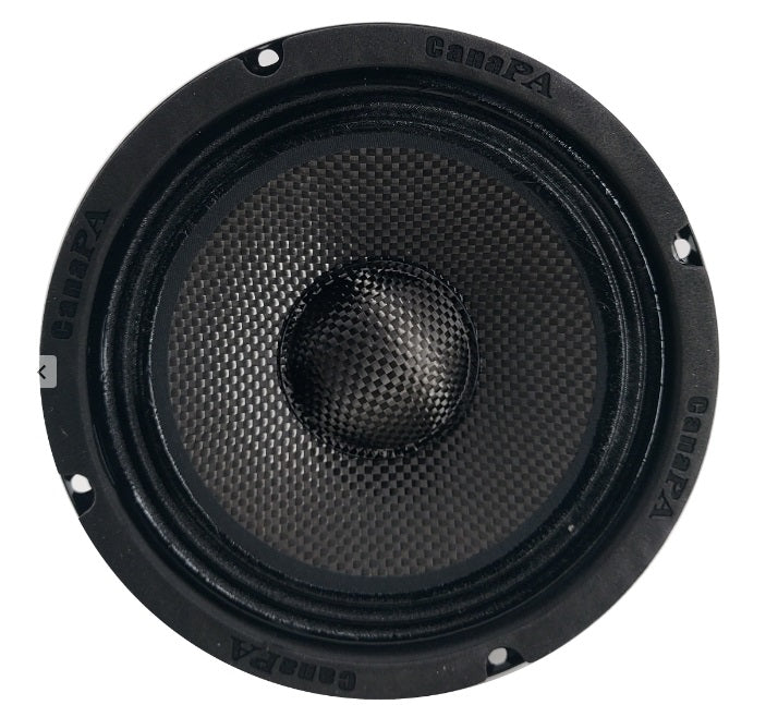 CanaPA 6SM100CF 6.5" Shallow Mount 100W RMS Carbon Fiber Speaker (PAIR)